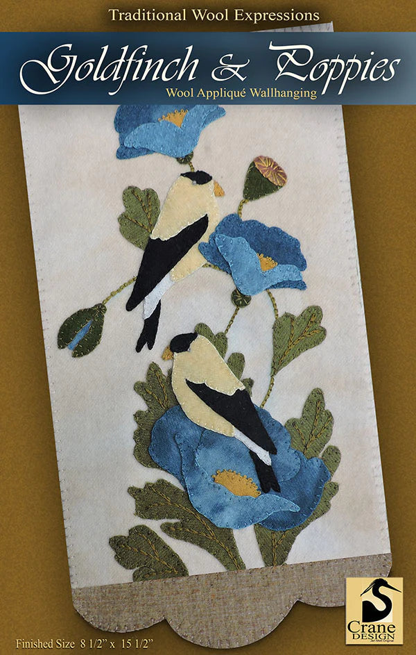 Goldfinch & Poppies Pattern